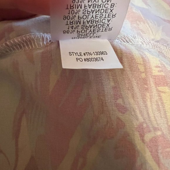 Title Nine Trouble Nimblene Dress‎ 4 Multicolor Tropical Built In Bra Zip A-Line - Picture 12 of 13